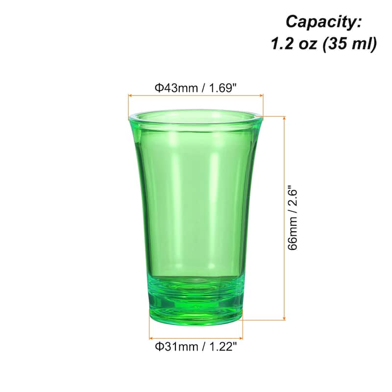 1pcs Shot Glasses 1.2oz Polystyrene for Cocktail - Green