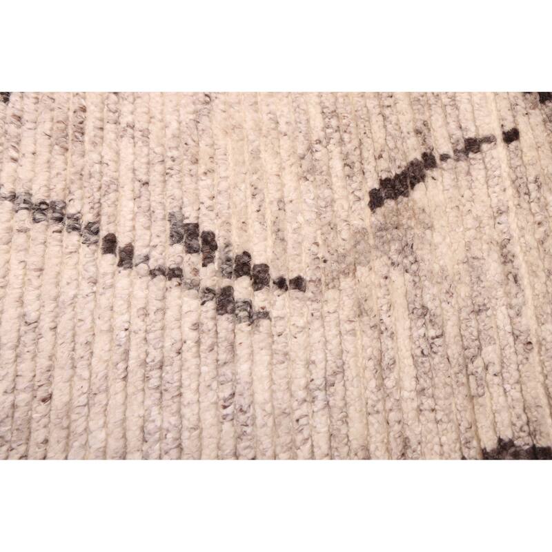 ECARPETGALLERY Hand-knotted Tangier Light Grey Wool Rug - 5'2 x 7'6