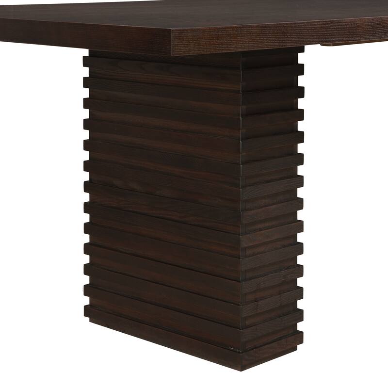 95-Inch Wood Dining Table with Double Pedestal Base, Seats 8-10