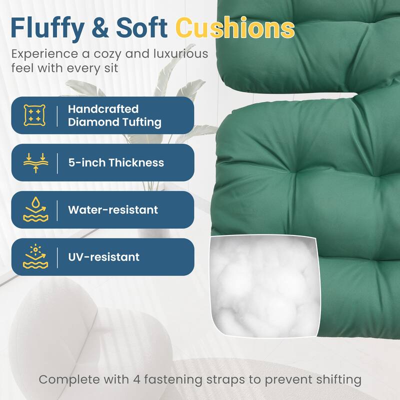 Patio Rocking Chair with Ottoman