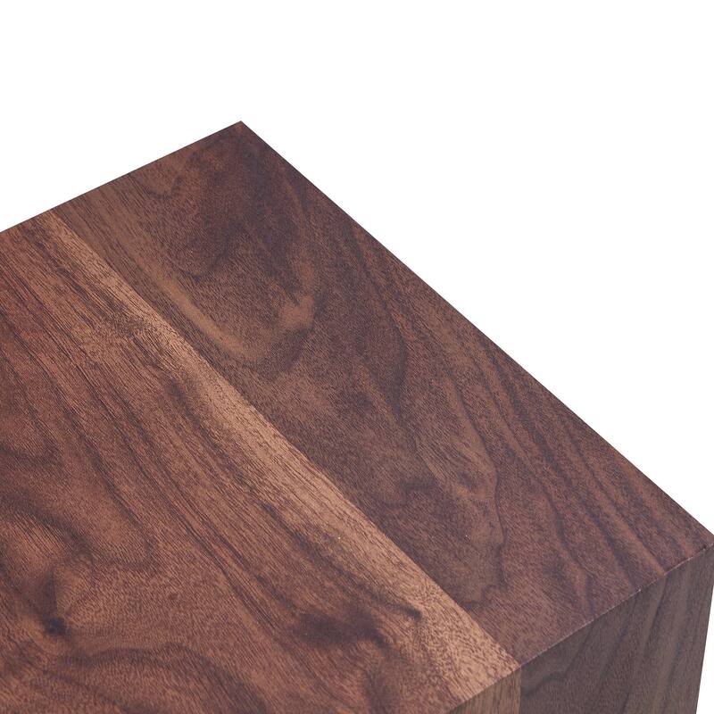 Modern Coffee Table Accent Table with Wood Grain, Compact Side Table Dining Table End Tabel for Living Room
