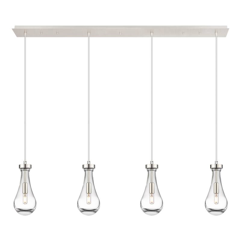 Innovations Lighting Owego - 4 Light 5" Cord Hung Linear Pendant - Clear/Polished Nickel