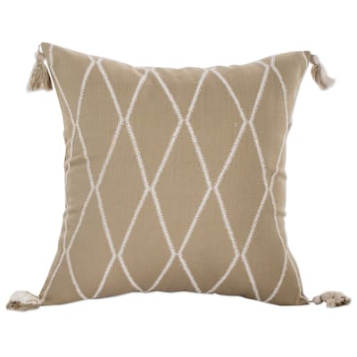 Novica Handmade Sage Of Diamonds Cotton Cushion Cover