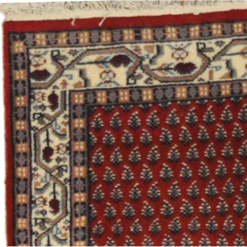 HERAT ORIENTAL Handmade Geometric Mir Wool Runner Rug - 2'9x10' - 2'9 x 10'