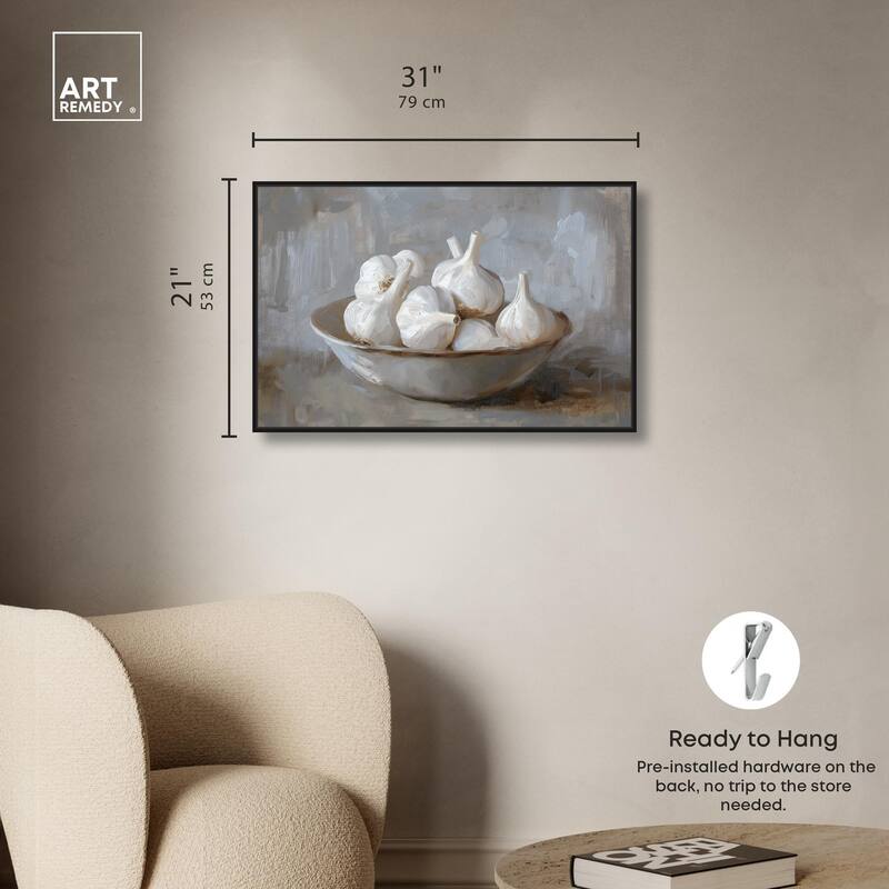 Garlic Bowl Canvas by Art Remedy
