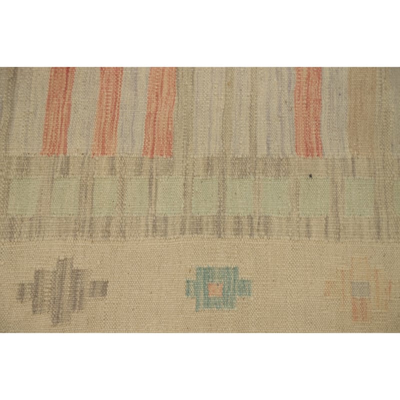 Hand Woven Oriental 100% Wool Carpet Southwestern Tribal Multi-Colored Kilim Area Rug - 9' 7'' X 7' 2''