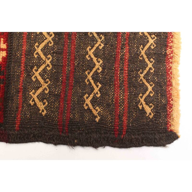 ECARPETGALLERY Hand-knotted Teimani Burgundy Wool Rug - 2'11 x 4'0