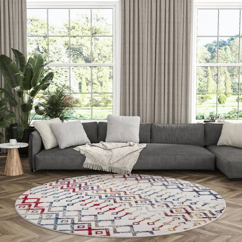 Gematria Moroccan Geometric Indoor Area Rug