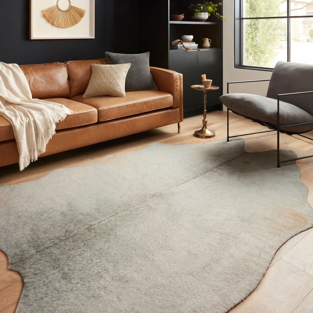 Alexander Home Yosemite Faux Cowhide Area Rug