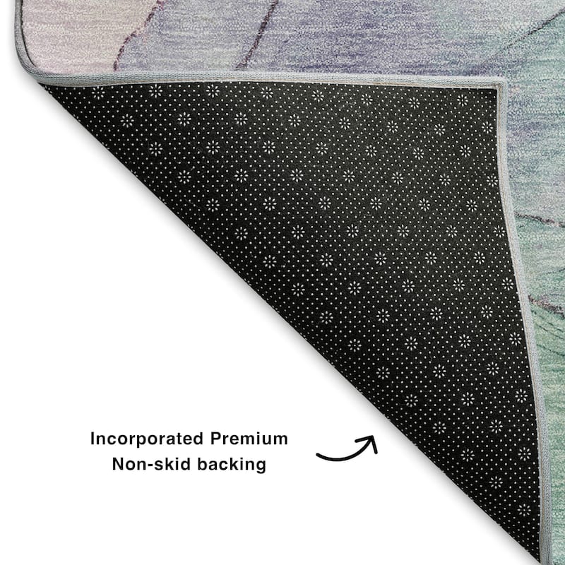 Premium Washable Super Soft Abstract Watercolor Mayfield Rug