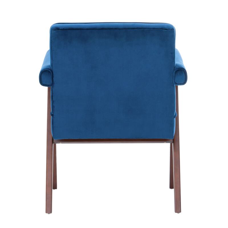 SAFAVIEH Suri Mid-Century Walnut Wood Arm Chair - 23.2" Wx 24" L x 29.9" H