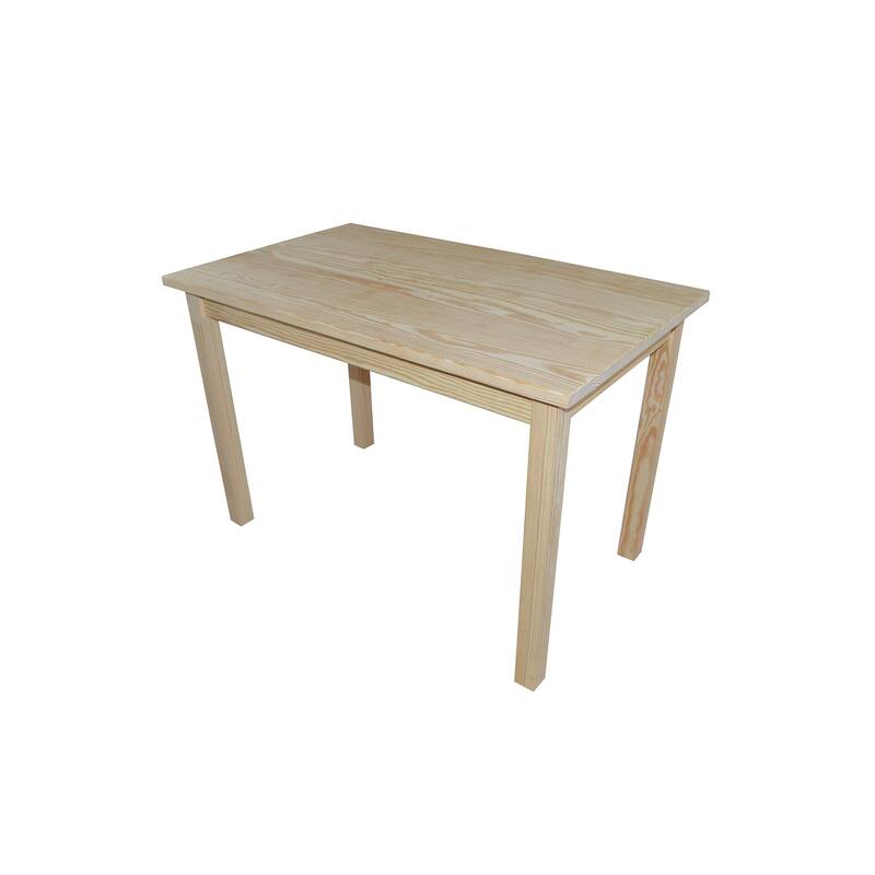 HomeRoots 48" Natural Solid Wood Dining Table - 48.00 in. x 30.00 in. x 27.00 in.