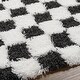 preview thumbnail 20 of 48, Livabliss Urban Shag Scandinavian Checkered Area Rug.