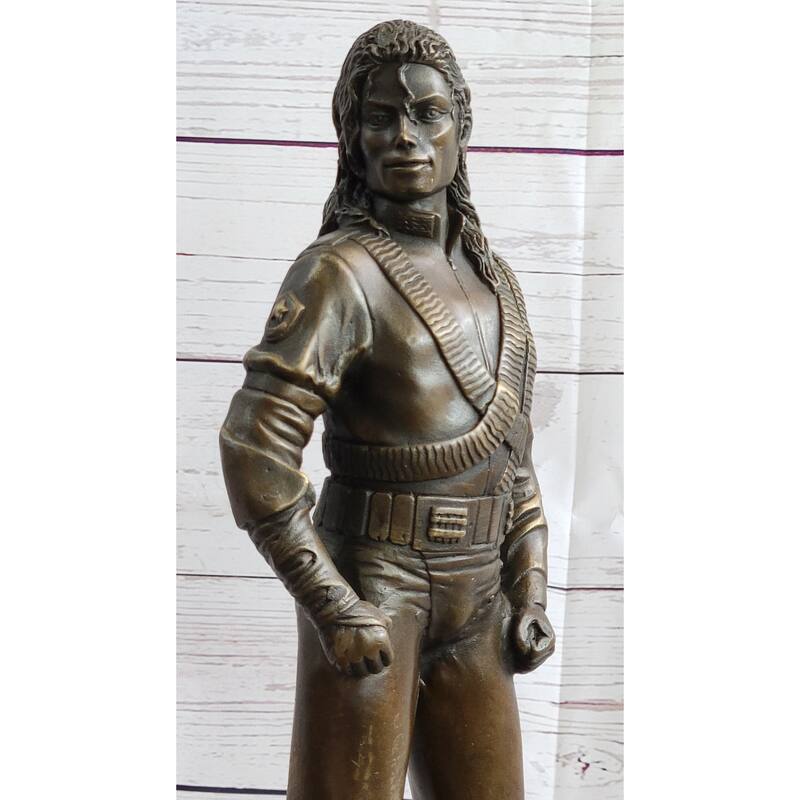 Hand Made Original Artwork By Aldo Vitaleh Michael Jackson Bronze Sculpture Figurine
