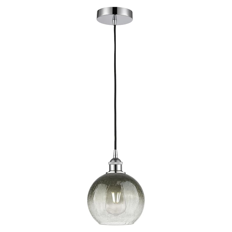 Innovations Lighting Endless Possibilities Edison - Brookhaven Globe - 1 Light 8" Cord Hung Mini Pendant - Slate/Polished Chrome