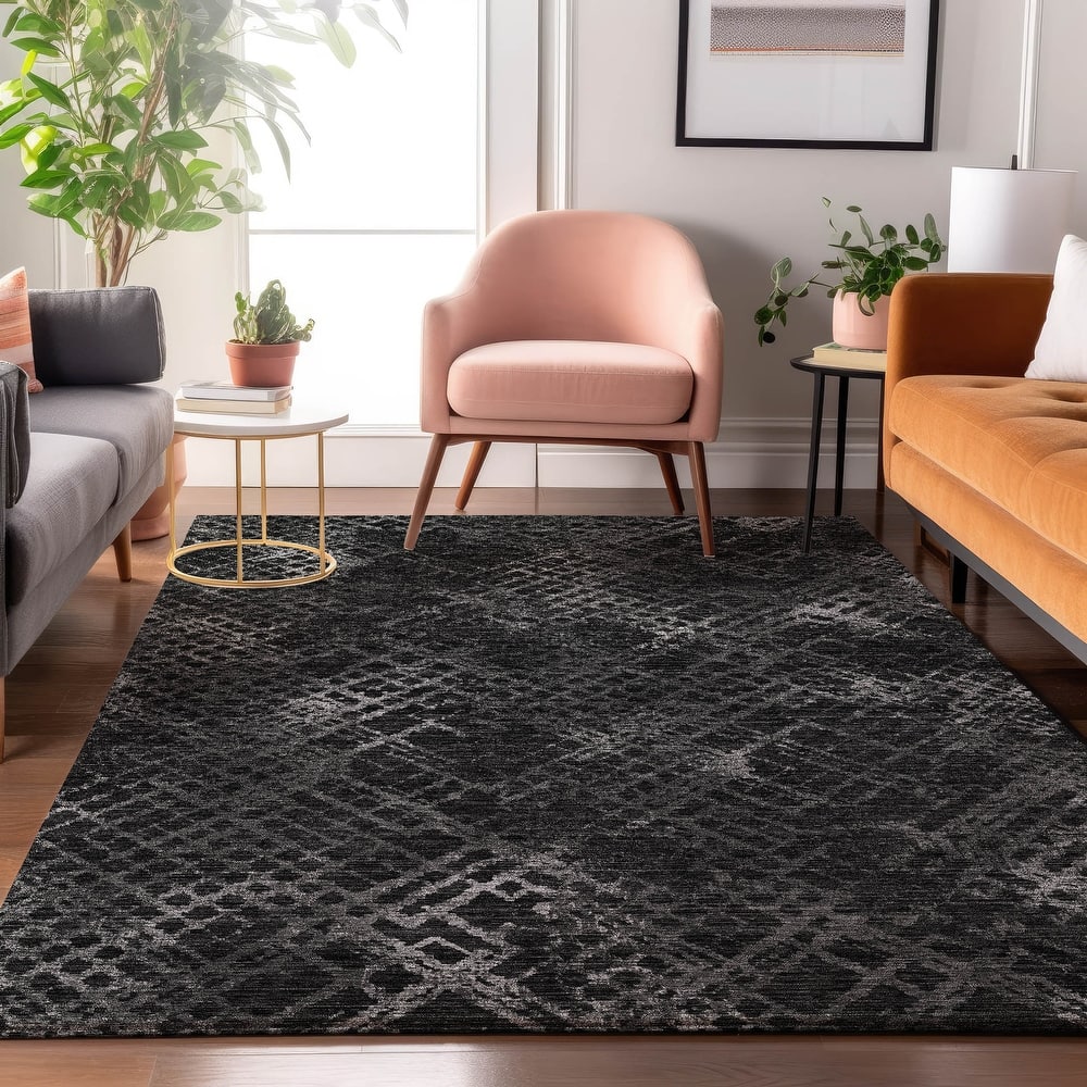 Premium Washable Super Soft Modern Trellis Mayfield Rug