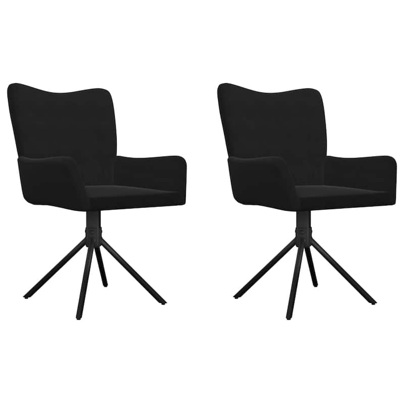 vidaXL Swivel Dining Chairs 2 Pcs Upholstered Accent Leisure Side Chair Velvet - 21.7" x 22" x 33.7"