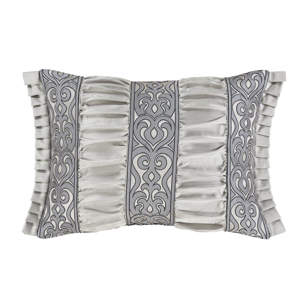 J. Queen New York Bolero Pewter Boudoir Decorative Throw Pillow