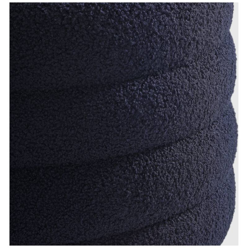 Bayville Sherpa Swivel Chair With Round Storage Ottoman 2-Piece Set