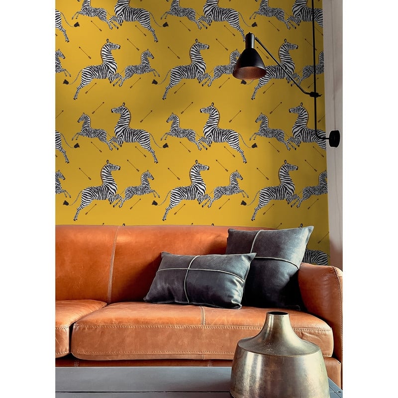Scalamandre Sunbeam Zebra Safari Peel & Stick Wallpaper
