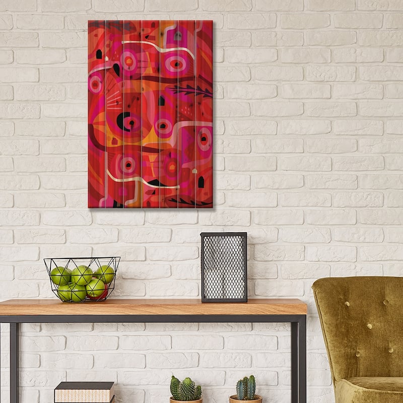 Rosa Mexicana Print On Wood by Charles Harker - Multi-Color