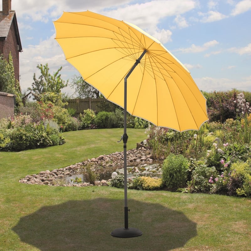 106" Yellow Oriental Summer Parasol