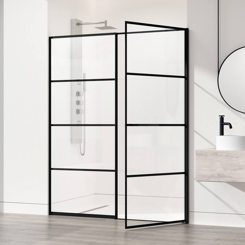 Vigo VG6084CL6074 Noma 74" High x 60" Wide Hinged Framed Shower Door