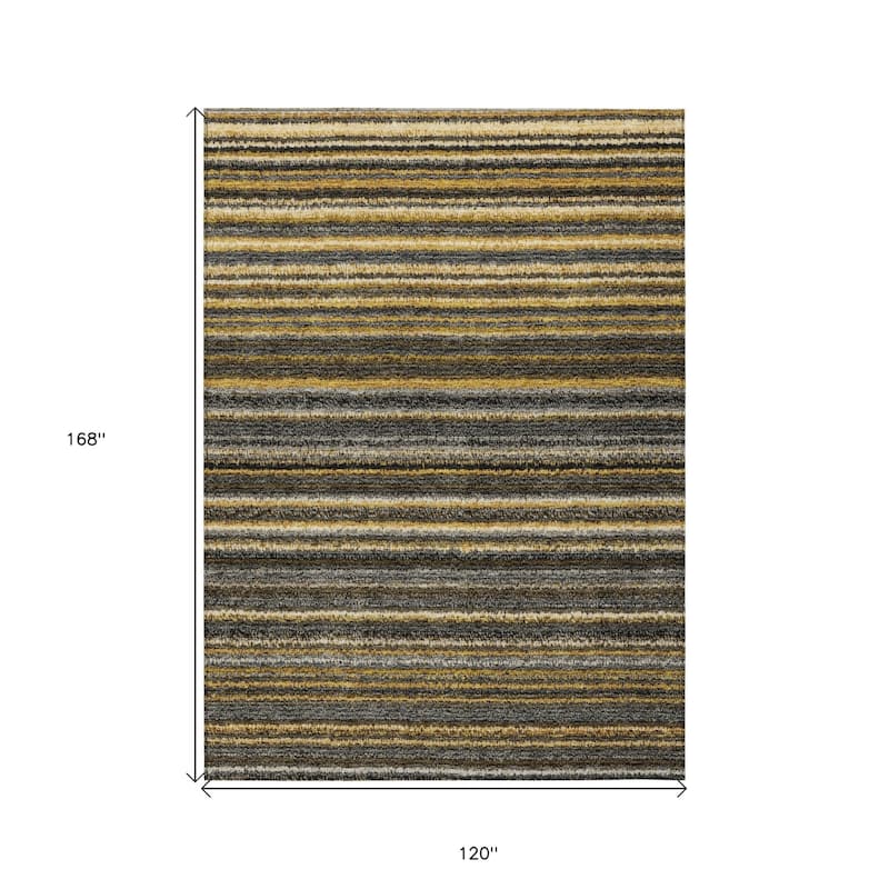 HomeRoots Striped Transitional Rectangle Outdoor Rug