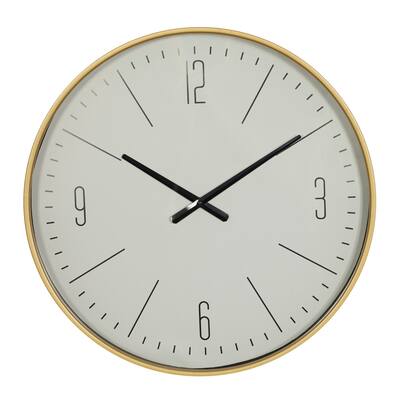 Glass Wall Clock - Gold or Black - Roche River Decor