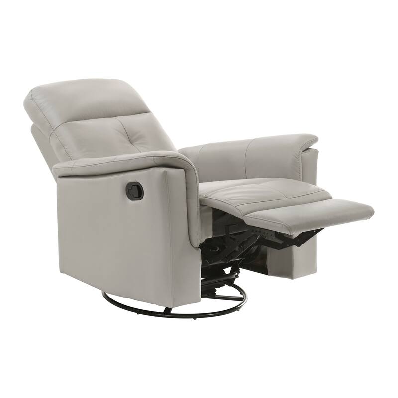 Leather Upholstered Reclining Chair Swivel Glider Motion Modern Living Room Furniture Comfort Chair 1pc