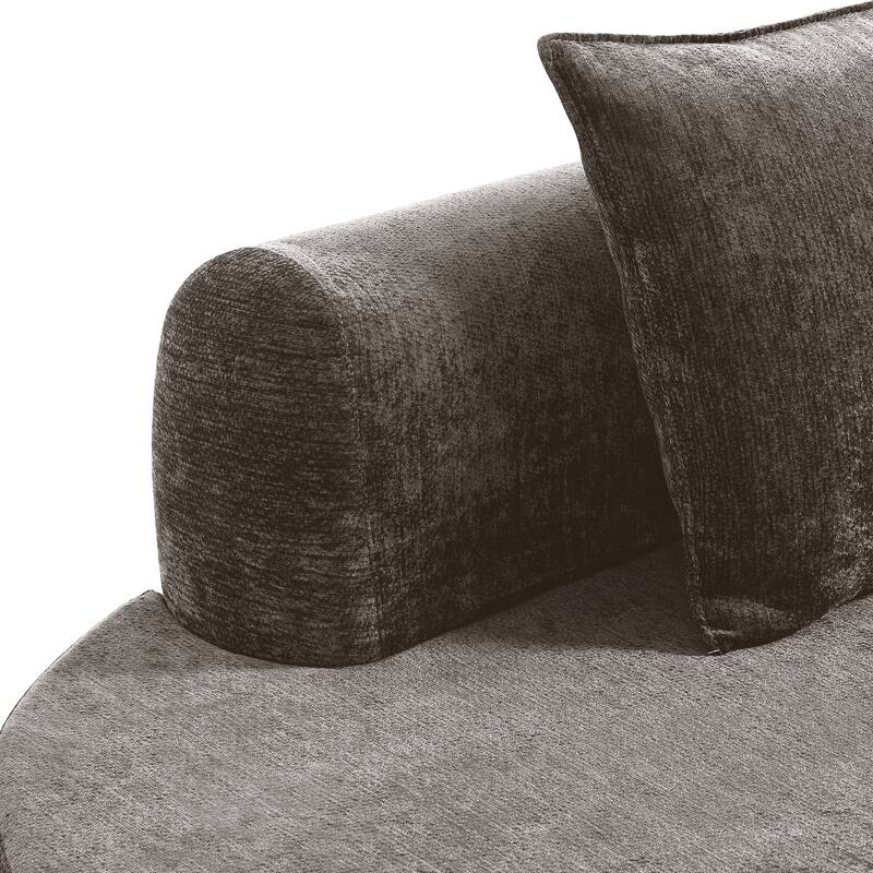 Christopher Knight Home - Curved Modular 138.6" Upholstered Sectional Sofa