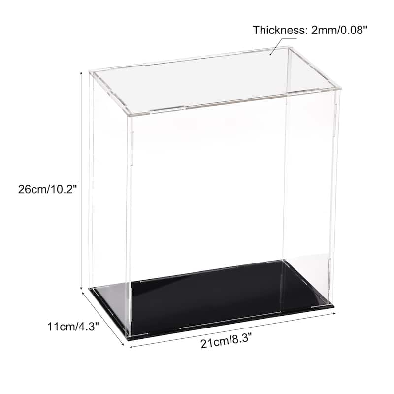 Acrylic Display Case Box Dustproof Showcase Cube Collectibles Show Box - 7.9x3.9x9.8 inch