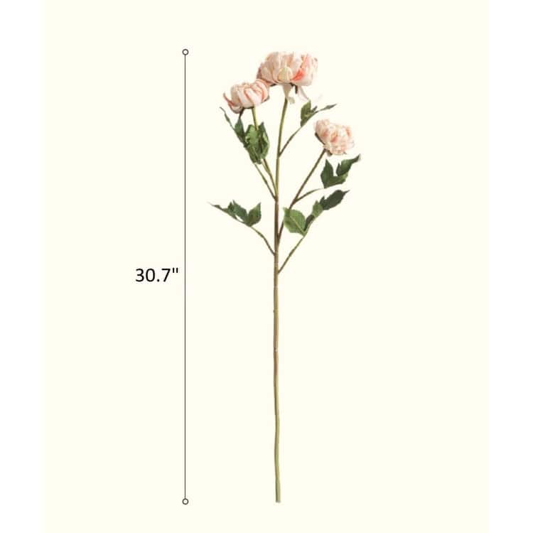 RusticReach Three-Head Seattle Dahlia Flower Stem 30.7" Tall