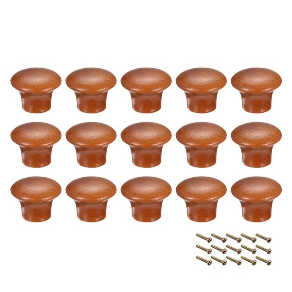 Round Pull Knob Handle 23mm Dia Cabinet Furniture Bedroom Kitchen Drawer 15pcs - 33mmx17mm(D*H)-15pcs