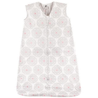 Hudson Baby Infant Girl Cotton Sleeveless Wearable Sleeping Bag, Sack, Blanket, Floral