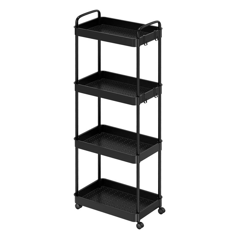 Storage Cart, Shelf Organizer Mobile Shelving, Multifunction Movable Storage Organizer