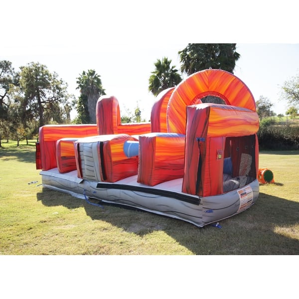 slide 2 of 5, JumpOrange Shadow Obstacle Course Bounce House Inflatable with Air Blower, Commercial Grade, Outdoor Play Kids Party (Piece 4) Kids