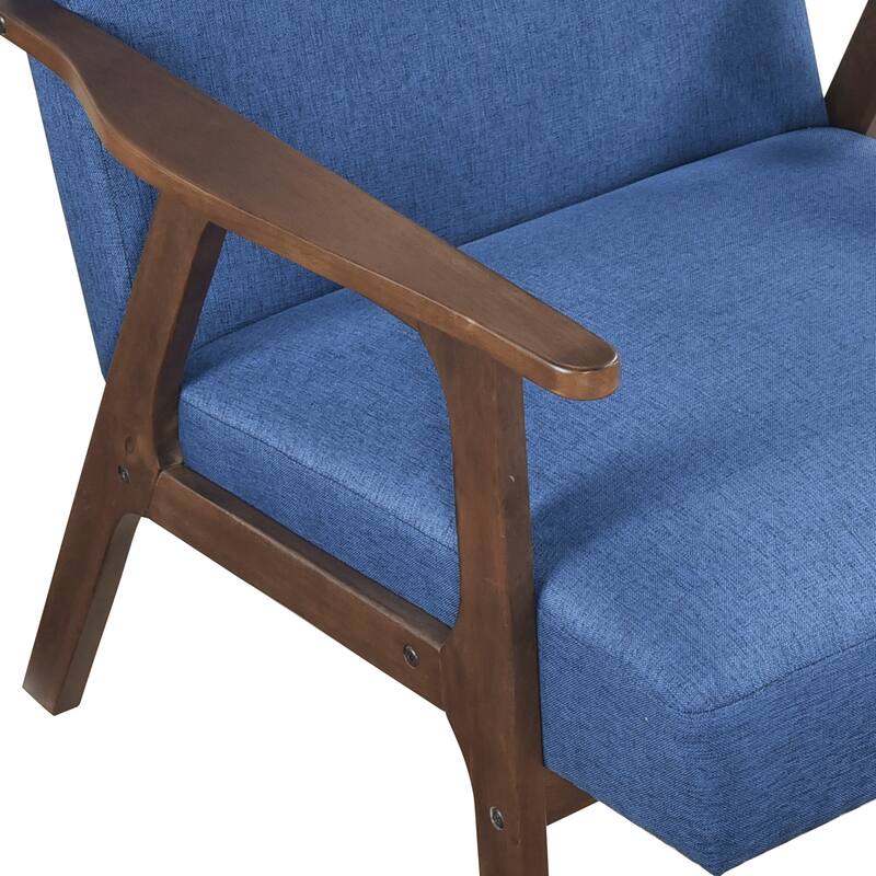 Dean 27" Textured Fabric Accent Chair - Solid Rubberwood Frame