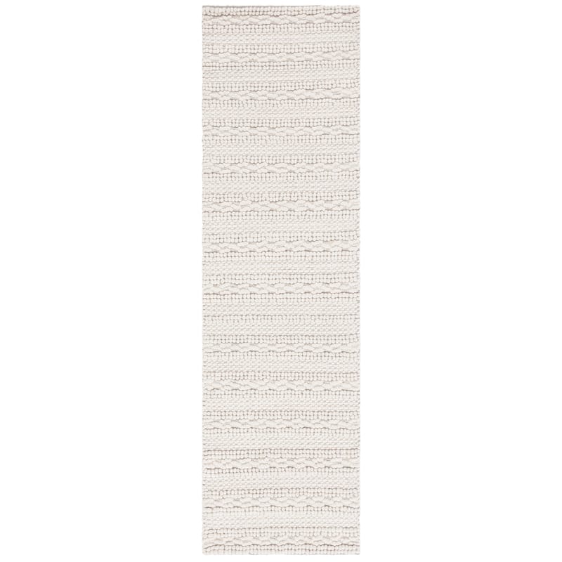 SAFAVIEH Handmade Natura Geja Textured Wool Rug - 2'3" x 8' Runner - Ivory
