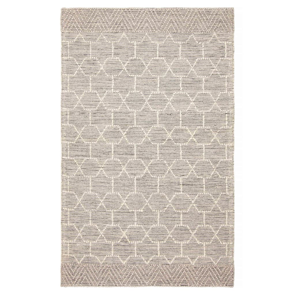 ECARPETGALLERY Braid weave Sienna Grey Wool Rug - 4'11 x 7'9