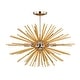 preview thumbnail 10 of 8, Lorena Sputnik Shiny Chrome and Frosted Brass Industrial Chandelier