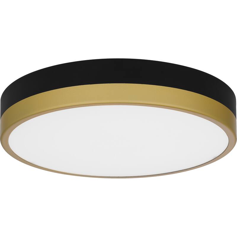 Weldin Integrated LED Matte Black Gold Flush Mount - Matte Black Gold