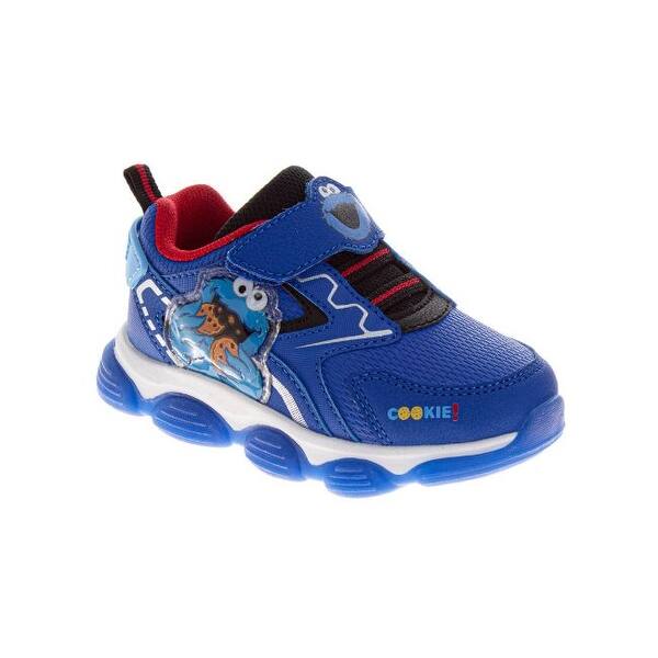 slide 2 of 5, Sesame Street Boys' Cookie Monster Light Up Sneakers (Toddler/Little Kids) Blue - 10T