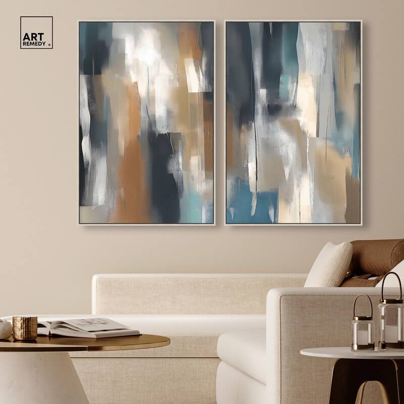 Vertical Rush Canvas Set of 2 by Art Remedy