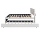 preview thumbnail 7 of 28, Linen Fabric Platform Bed with Brick Pattern Headboard, with Twin XL Trundle and 2 Drawers, Queen Size