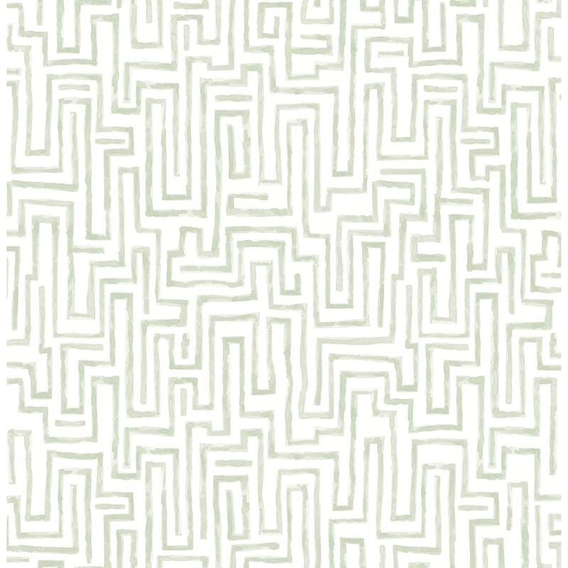 A-Street Prints Ramble Sage Geometric Wallpaper