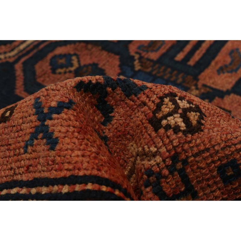 ECARPETGALLERY Hand-knotted Melis Vintage Copper Wool Rug - 3'7 x 10'2