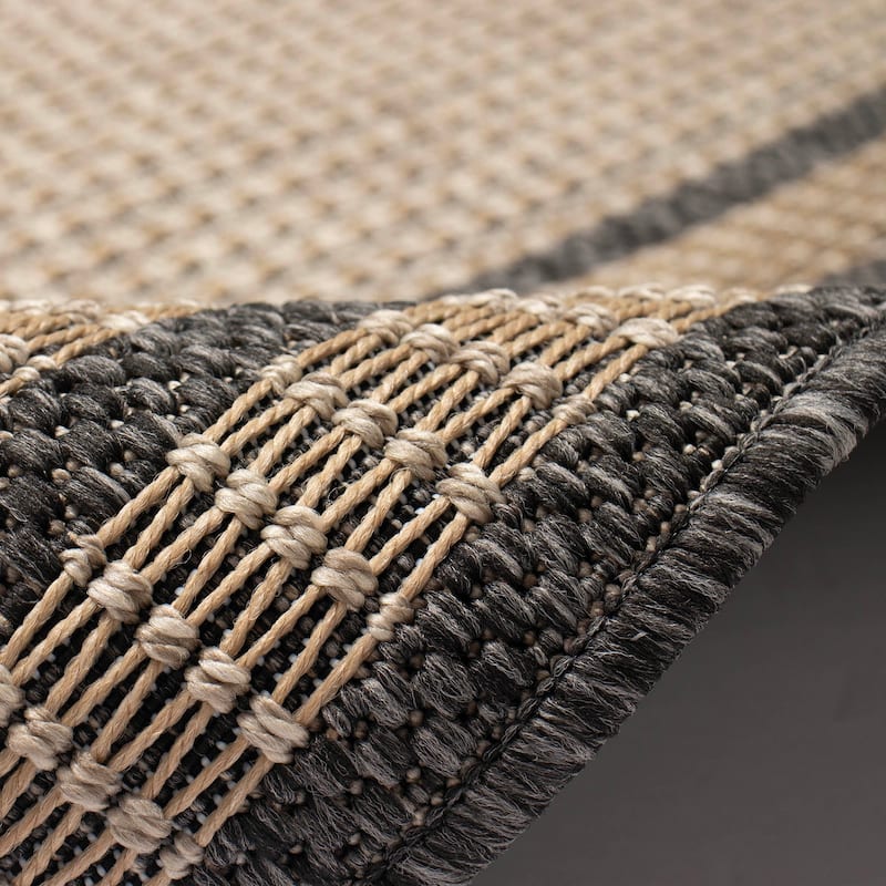 Liora Manne Monaco Striped Border Indoor/Outdoor Area Rug