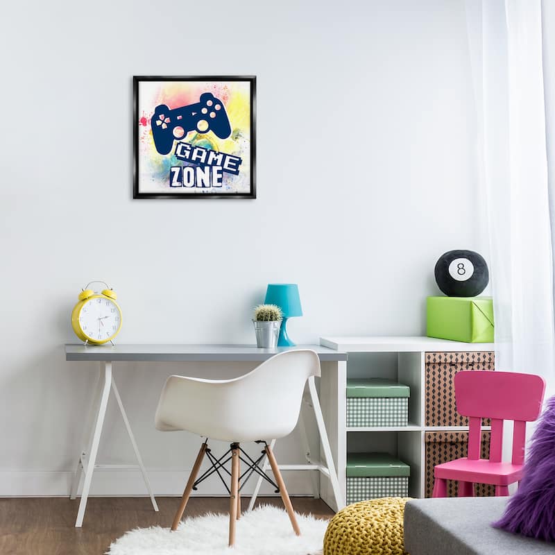 Stupell Game Zone on Modern Splatter Framed Floater Canvas Wall Art Design By Marcus Prime