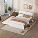 preview thumbnail 2 of 15, Full Size Bed with Twin Size Trundle Bed and 2 Drawers, Wooden Platform Bed Frame with Headboard for Girls Boys Teens Adults
